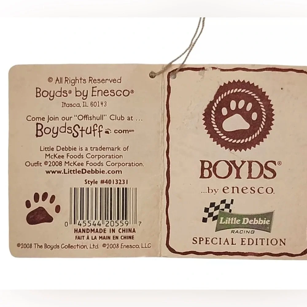 Boyds Koala Bear 2008 Special Edition Little Debbie Snacks NASCAR Marcos Ambrose